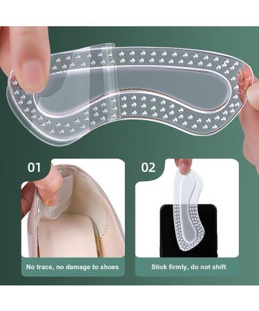 6 Pairs Silicone Clear Heel Grips - Self-Adhesive Anti-Slip Heel Cushions for Women - Prevent Slipping & Rubbing - Comfortable Shoe Inserts - Buy Online on GoSupps.com