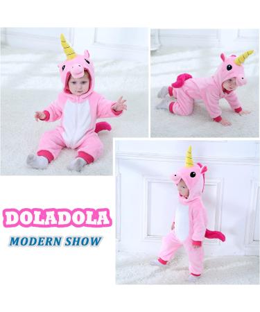 Doladola Baby Toddler Hooded Unicorn Romper | Autumn Winter Outfit | 3.5-4.5 Years - Buy Online on GoSupps.com