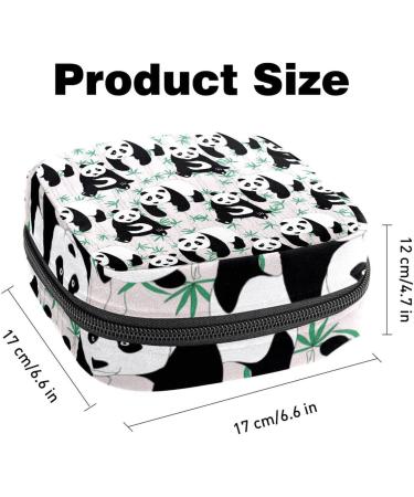 Portable Women's Panda Bamboo Pattern Napkin Storage Bag | Cute Menstruation & First Period Essentials - Buy Online on GoSupps.com