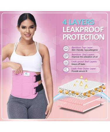 Reusable Bio-Ribinus Oil Pack Wrap for Liver - Soft Cotton Pink Compress Anti-Oil Leak Less Disorder - Shop Internationally - Buy Online on GoSupps.com