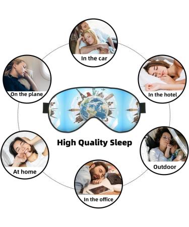 World Travel Sleep Mask - Adjustable Double-Sided Eye Cover | Soft Shade for Comfortable Sleep & Reduced Eye Edema - Buy Online on GoSupps.com