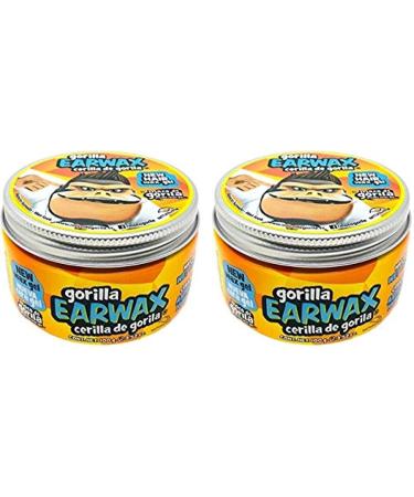 Moco de Gorila Wet Effect Gorilla Earwax | Hair Styling Putty Extreme Long-lasting Hold Gorilla Earwax Wet Effect is Ultimate Hair Gel to bring the Wet look to any Hairstyle 3.52 Ounce Jar (2 PACK)