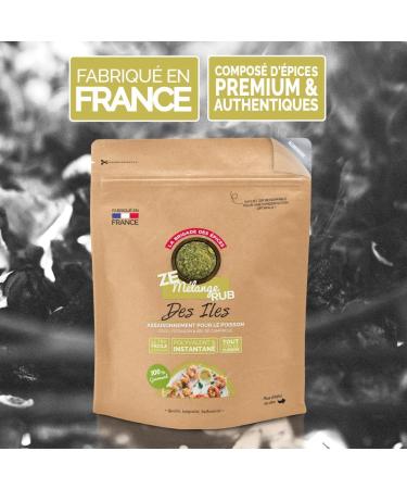  La Brigade des pices The Spice Brigade - Island Rub - Dry seasoning and marinade for fish salmon shrimp and shellfish Coconut tarragon and ginger Made in France Large 250g bag - Buy Online on GoSupps.com