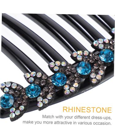 Ipetboom Issue Card Rhinestone Hair Combs Hair Fork Stick Comb Rhinestone Hair Stick Bridal Hair Comb Hair Accessories for Women Bun Diy Rhinestones Clips Women's Korean Version - Buy Online on GoSupps.com