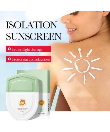 Sunscreen SPF 60+ Aloe Vera Sun Cream Isolation Suncreen Face&Body Sun Protection Sun Cream Against UVA UVB Sun Protects Against Sun Exposure Easy to Apply Waterproof Moisturizing Sun Cream PA+++ - Buy Online on GoSupps.com