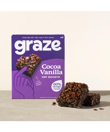 Graze Healthy Snacks - Cocoa Vanilla Vegan Snack Bars-4x30g - Buy Online on GoSupps.com