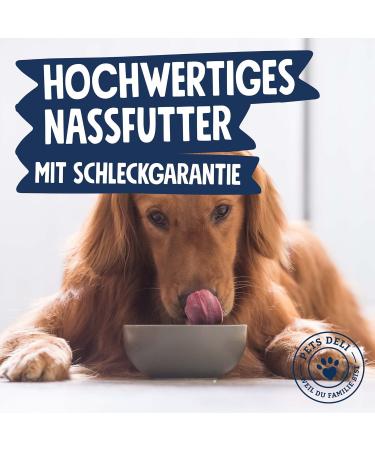 Pets Deli Wet Food for Puppies - Gluten & Sugar-Free Beef Chicken & Fennel 6 x 200g Pack - Buy Online on GoSupps.com