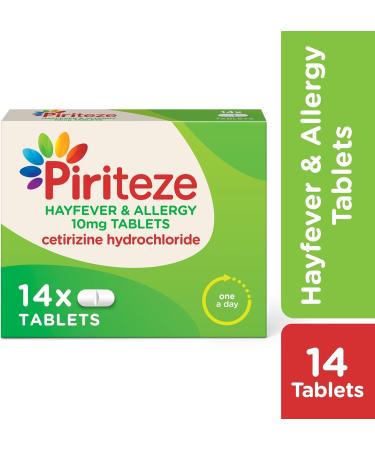Piriteze Antihistamine Allergy Relief Tablets Cetirizine 14s - Fast Acting Relief for Allergies - Buy Online on GoSupps.com