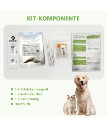 Isenvo 5x Giardia Quick Test Kit for Dogs & Cats | Reliable Intestinal Parasite & Diarrhea Testing - Buy Online on GoSupps.com
