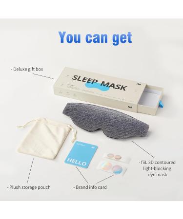 Sleep Eye Mask for Men & Women | 100% Blackout 3D Eye Mask for Side Sleepers - Pressure-Free Comfort - Grey - Buy Online on GoSupps.com