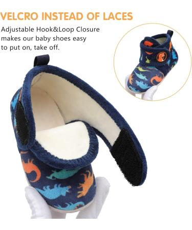 JIASUQI Baby Dinosaur Booties 12-18 Months | Soft Winter Boots & House Slippers for Infant | Anti-Skid Newborn Crib Shoes - Buy Online on GoSupps.com