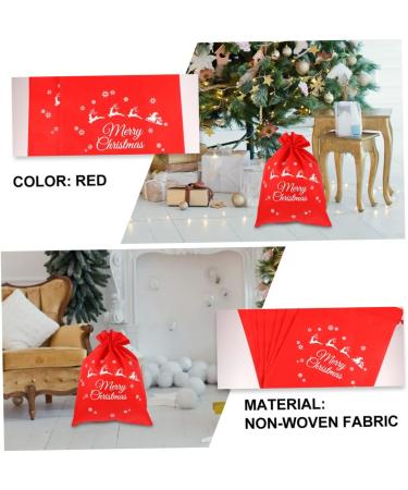 LALAFINA 6pcs Christmas Drawstring Bag Candy Bags Holiday Bag Santa Bag Candy Bag Wedding Storage Bags - Buy Online on GoSupps.com
