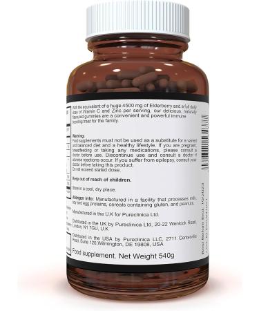 Triple Strength Immune Support - Elderberry Gummies with Vitamin C & Zinc | 90 Gummies - Buy Online on GoSupps.com