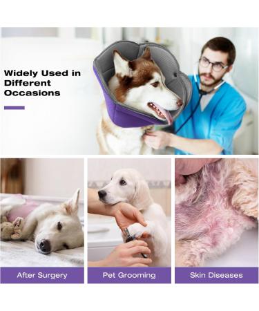 IDOMIK Dog Cone for Dogs After Surgery Comfy Soft Dog Cones for Large Medium Small Dogs Cats Adjustable Protective Dog Recovery Collars & Cones Alternatives to Prevent Pets from Licking Wounds M M(Neck Girth:11.02"-14.17") Purple - Buy Online on GoSupps.com
