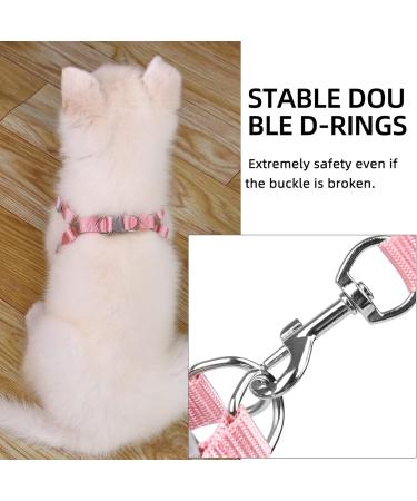Rennaio No Pull Dog Harness & Leash Set - Adjustable & Ultra Breathable Padded Chest for Small/Medium Dogs - Pink M - Buy Online on GoSupps.com