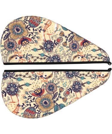Floral Microfiber Hair Towel for Women - Super Absorbent Quick Dry Coral Velvet Wrap for Long Curly & Thick Hair - Buy Online on GoSupps.com