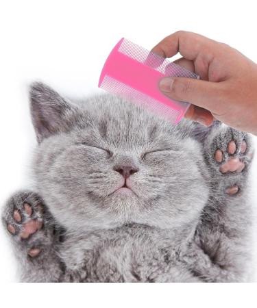 Molain Cat Dog Flea Comb Set - 4 Pieces Pink Grooming Tools & Tear Stain Removers for Pets - Buy Online on GoSupps.com