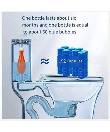 Bowling Blue Bubble Toilet Bowl Cleaner Blue Bubble Bottle Cleaner Tablet Toilet Fresheners Bowling Blue Bubble Household Toilet For Bathrooms Toilets (1pcs) - Buy Online on GoSupps.com