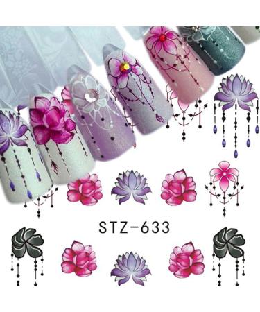 Black Nail Stickers Water Transfer Decals - Feather Nail Art Tattoos - Nail DIY Decorations - Buy Online on GoSupps.com