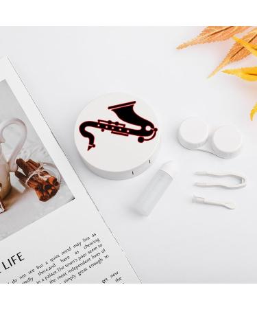 Saxophone Round Case - Cute Portable Contact Lens Kit with Mirror & Storage | International Shipping - Buy Online on GoSupps.com