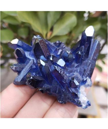 Natural Crystal Rough 90g Quartz Cluster Natural Drak Blue Aura Angel Crystal Cluster Reiki Titanium Cluster yuebang - Buy Online on GoSupps.com
