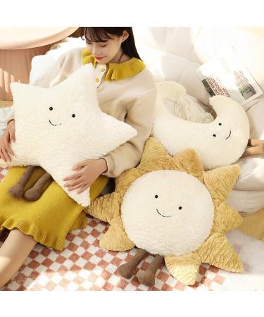 LIBOOI 60cm Sun Cloud Moon Star Nursery Pillow Cushion - Cute and Soft Decorative Plush Pillow for Kids Room - Buy Online on GoSupps.com