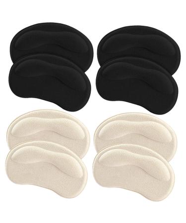 Heel Protector Pads 4 Pairs Heel Stickers Panel Heel Self-Adhesive Heel Liners Self- Inserts Liner Heel Pads for Shoes That are Too Big Half Size pad Heel Pads