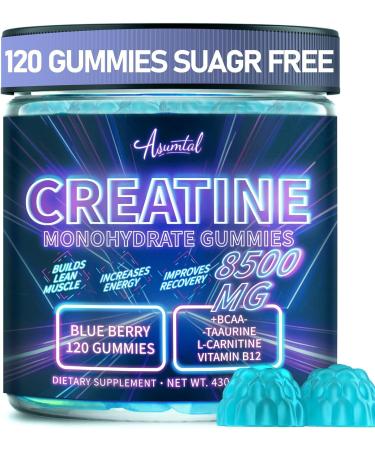 Asumtal Creatine Monohydrate Gummies Complex 8500 MG for Men & Women 120 Count - Buy Online on GoSupps.com