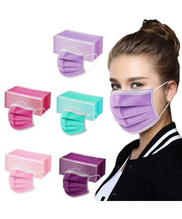 Amyglin 50 pieces disposable 3-layer non-woven fabric mouth-nose protection butterfly motif breathable multifunction cloth Neckuch Bandana for adults (50PC A05)