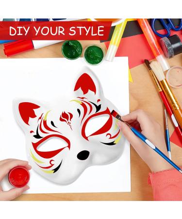 Buy Luxshiny 15-Piece DIY White Cat Masks with Straps | Paintable Masquerade Masks for Party Fun - International Shipping Available - Buy Online on GoSupps.com