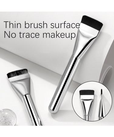 Flat Foundation Brush Flat Makeup Brush Thin Blade Liquid Foundation Brush Soft Bristles Contour Brush Concealer Brush for Streak-Free Coverage Natural Finish 5.4 - Buy Online on GoSupps.com