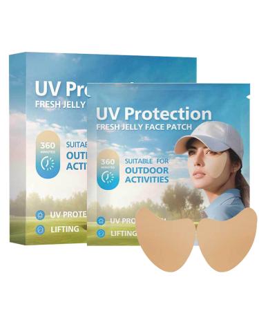 Buerfu Sun Patch for Face Golf - 5pair Facial Sunscreen Patch | UV Protection Outdoor Shield Facial Sunscreen Patch Portable Clear Face Patch for Fishing Golfers Hiking