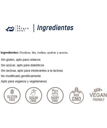 PHARMADUS LA TETERA AZUL Premium Rooibos Infusion With Tila Melissa And Orange Blossom Relaxing infusion Rooibos Relax Bulk jar of 115 grams for 46 infusions - Buy Online on GoSupps.com