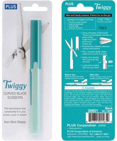 Plus Pen Style Non Stick Compact TSA Twiggy Scissors with Cover Turquoise One Size No Color - Buy Online on GoSupps.com