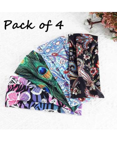 Boho Wide Headbands Black African Headwraps Set 6 - Buy Online on GoSupps.com