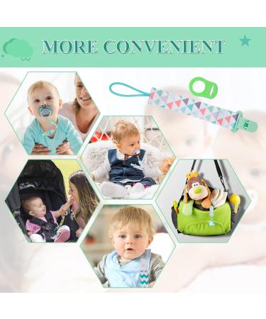 10 Pcs Boys Dummy Clip with Silicone Adapter - Baby Pacifier Holder Straps for Teething Toys - Green - Buy Online on GoSupps.com