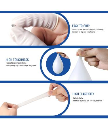 Annhua Latex Finger Cots 150pcs - Disposable Finger Covers for Hospitals & Beauty Salons | Waterproof, Anti-Static, White 100g - Buy Online on GoSupps.com