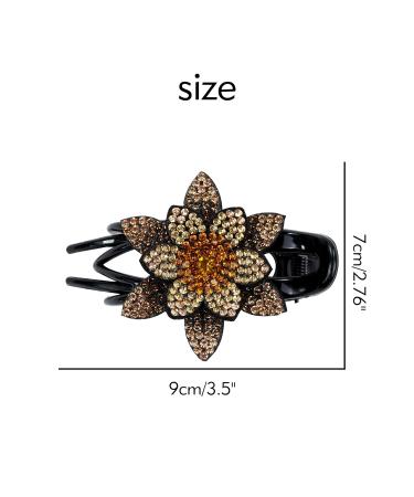 Dizila 4 Pack Luxury Glitter Sparkly Rhinestone Flower Hair Claws - Hair Accessories for Women & Girls - Buy Online on GoSupps.com