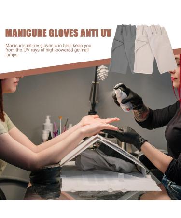 POPETPOP 2 Pairs Gel Nail Lamp UV Gloves Anti UV Manicure Gloves Nail UV Protection Gloves for Salon - Buy Online on GoSupps.com