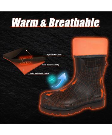 DRYCODE Steel Shank Rubber Work Boots | Waterproof Anti-Slip Gardening Rain Boots | Size 5-14 Black - Buy Online on GoSupps.com