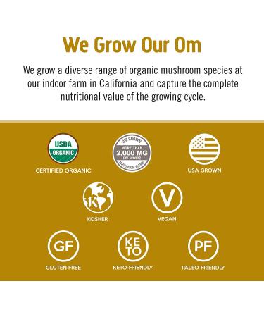 Om Mushrooms Mushroom Master Blend - 675 mg, 80 Vegetable Capsules | Immune Support & Wellness - Buy Online on GoSupps.com