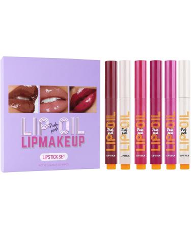  G n rique Click Lipstick Pens 2-inch Makeup Set | Glossy Cosmetic Colors 6 Lipstick Pens for Smooth Hydrated Long-Lasting Gloss Finish Gift - Buy Online on GoSupps.com
