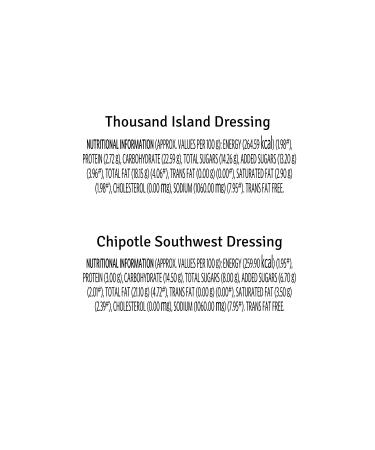 Veeba Salad Dressings Combo - Chipotle Southwest & Thousand Island 300g (Pack of 2) - Buy Online on GoSupps.com