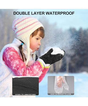 Andake Children's Winter Gloves - Waterproof Windproof Skiing & Outdoor Gear for Boys & Girls - Warm Black Gloves - Buy Online on GoSupps.com