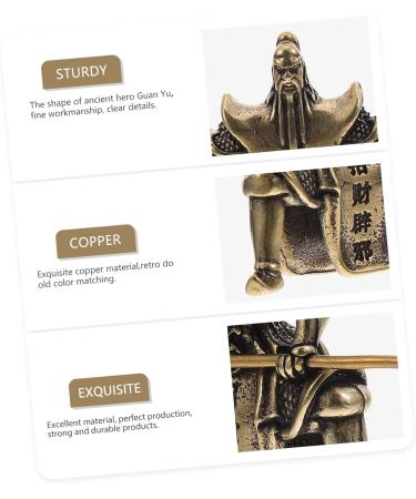 Abaodam 2pcs Tea Pet Guan Yu Dining Table Centerpieces Kuan Gong Statue Guan Gong Copper Craft Figure Lovers - Buy Online on GoSupps.com