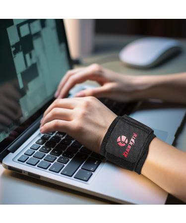 Kuangmi Adjustable Wrist Compression Brace Strap for Carpal Tunnel | Pain Relief & Support for Fitness & Weightlifting - Unisex - Buy Online on GoSupps.com