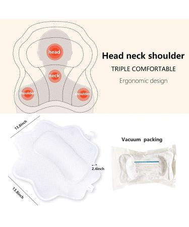 5D Air Mesh Bathtub Pillow | Non-Slip with 4 Suction Cups | Head, Neck, and Shoulder Support - Buy Online on GoSupps.com