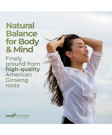 Gade Nutrition American Ginseng Extract Powder | Panax quinquefolius Leaf Non-GMO, Gluten-Free, Dairy Free | 250g (8.8 oz), 1000mg per Serving, 250 Servings | Mental and Physical Endurance | USA Made - Buy Online on GoSupps.com