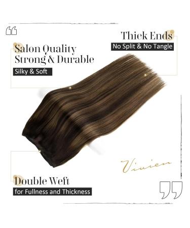 Vivien Real Hair Extensions - Remy Balayage Darkest Brown to Medium Brown Ombr - 55cm 100g #2/8/2 - Buy Online on GoSupps.com