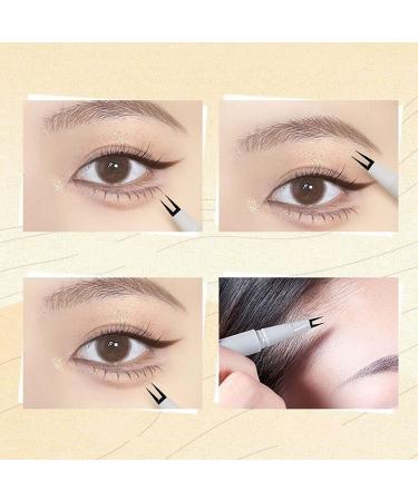 Double Tip Lower Eyelash Pencil Waterproof Liquid Eyeliner Eyelash Pencil Long Lasting Makeup and Without Taking Off Makeup (Black 1Pcs) - Buy Online on GoSupps.com